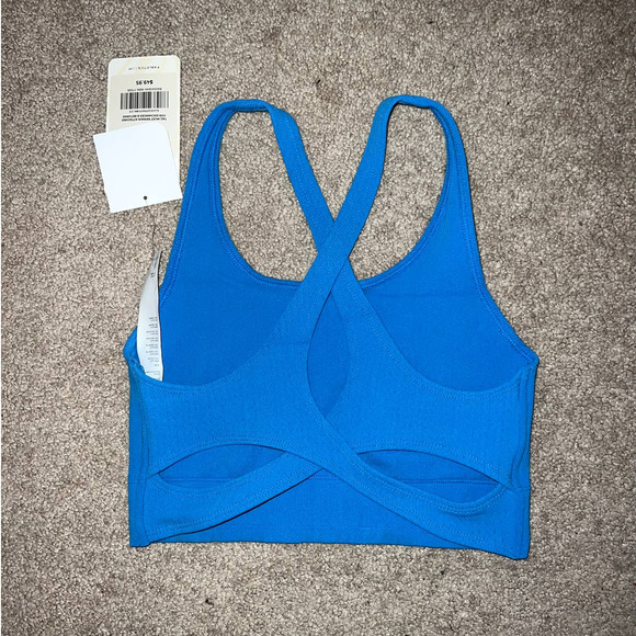 New Fabletics Ella Sculptknit Criss-Cross Back Atlantis Sports Bra size S - Picture 4 of 7